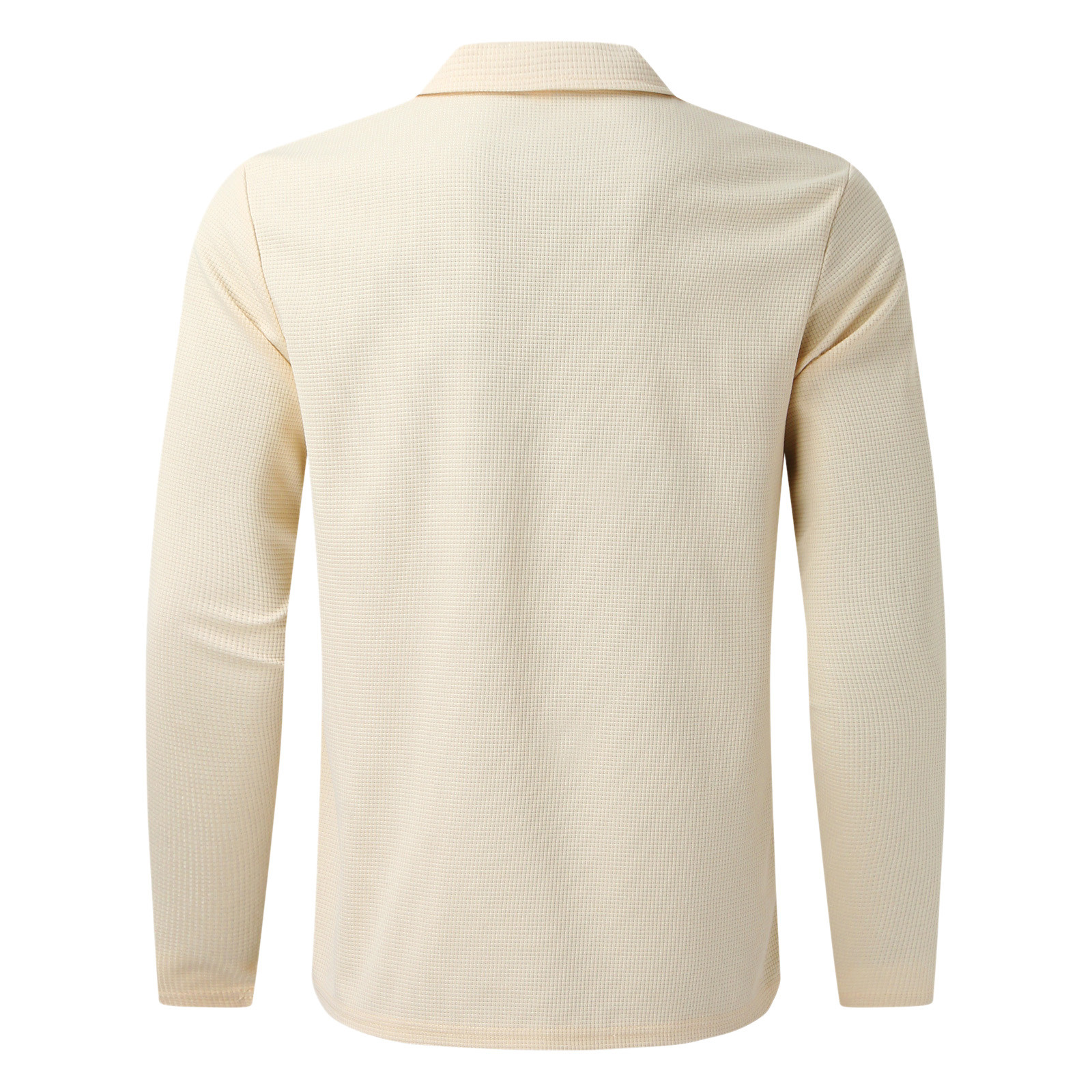 thumbnail image 5 of Camisa informal de manga larga para hombre: cuello vuelto, detalle de cremallera, color liso, poliéster, oficina/ocio, tallas 10-20 (EE. UU.), 5 of 7